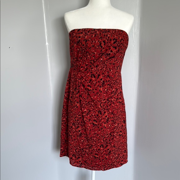 The Limited Dresses & Skirts - The Limited Red and Black Strapless Sundress